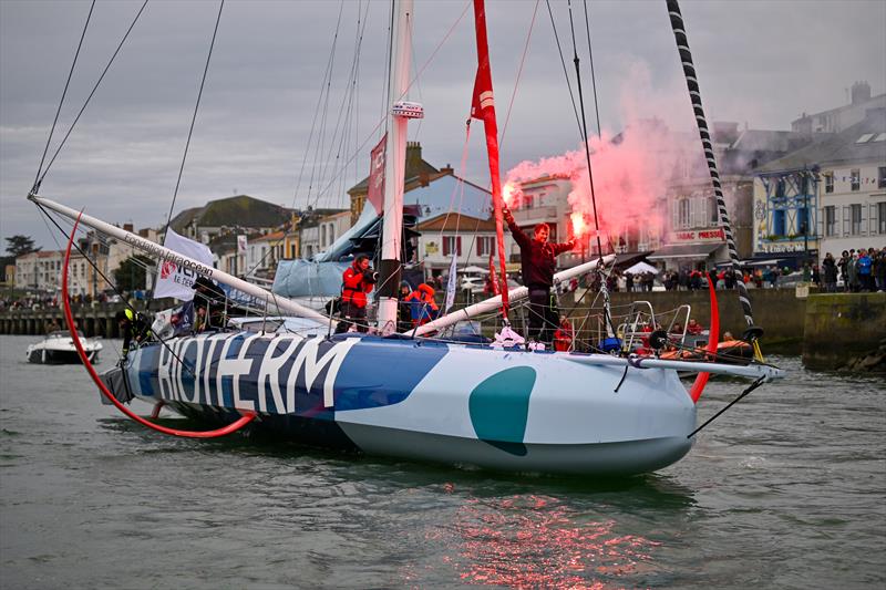 Paul Meilhat on Biotherm finishes 5th in the Vendée Globe 2024-25 - photo © Jean-Louis Carli / Alea