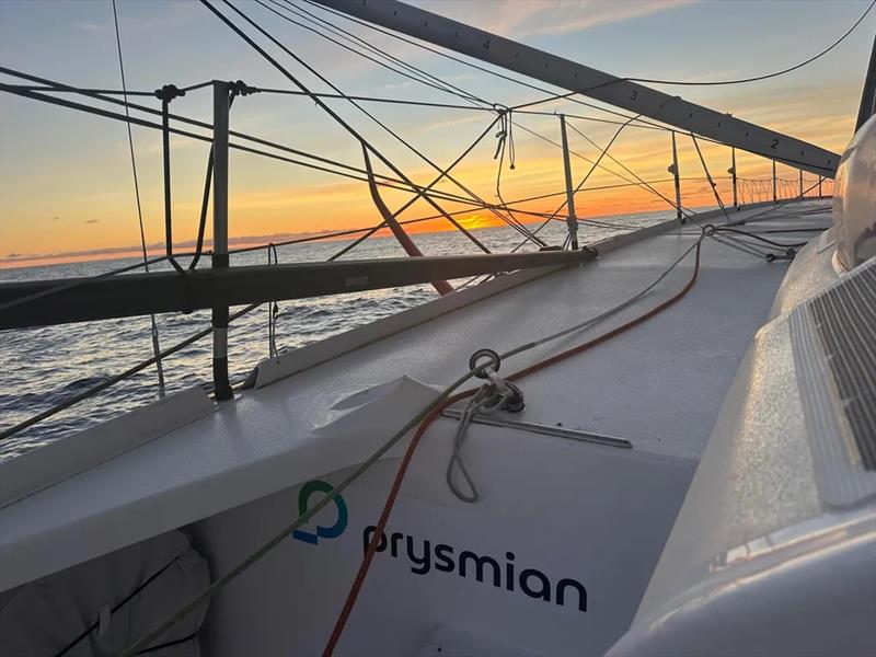 Photo sent from the boat Prysmian during the Vendée Globe sailing race on January 28, 2025 - photo © Giancarlo Pedote