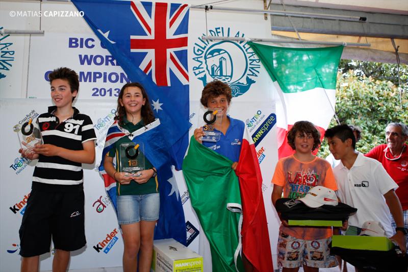 World O'pen Bic Cup at Riva del Garda winners photo copyright Matias Capizzano / www.capizzano.com taken at Fraglia Vela Riva and featuring the  class