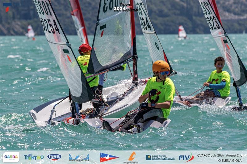 Open Skiff Youth World Championships at Lake Garda Day 2 photo copyright Elena Giolai taken at Circolo Vela Arco and featuring the O'pen Skiff class