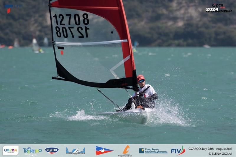 Open Skiff Youth World Championships at Lake Garda Day 4 photo copyright Elena Giolai taken at Circolo Vela Arco and featuring the O'pen Skiff class