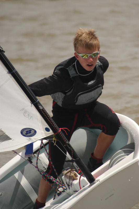 Jonny House during the 2006 Optimist worlds in Uruguay photo copyright Juan Jose Sanchez taken at  and featuring the Optimist class