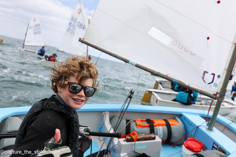 Magic Marine Optimist open meeting at Hayling Island photo copyright Dave Dobrijevic / Capture the Stoke taken at Hayling Island Sailing Club and featuring the Optimist class