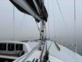 New England style pea soup fog, as seen on Puget Sound from the deck of Jonathan and Libby McKee's Riptide 44, Dark Star