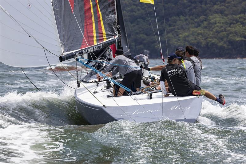 Anitra May goes surfing - Pantaenius Pittwater Regatta photo copyright Andrea Francolini taken at Royal Prince Alfred Yacht Club and featuring the ORC class