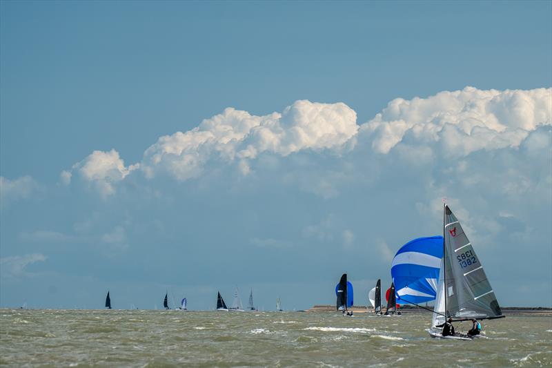 Beautiful, but windy second day of Burnham Week 2024 photo copyright Petru Balau Sports Photography / sports.hub47.com taken at Royal Corinthian Yacht Club and featuring the Osprey class