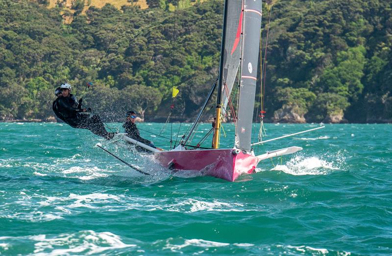 Bay of Islands Sailing Week 2025: The sportsboat Animal Biscuits has been converted to a foiler photo copyright Jacob Fewtrell Media taken at Bay of Islands Yacht Club and featuring the PHRF class