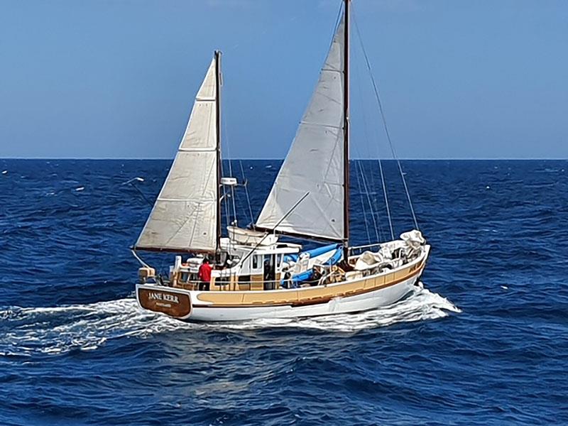 Jane Kerr seting off across the Great Australian Bight in 2021 for the second lap of Oz - photo © The Wooden Boatshop