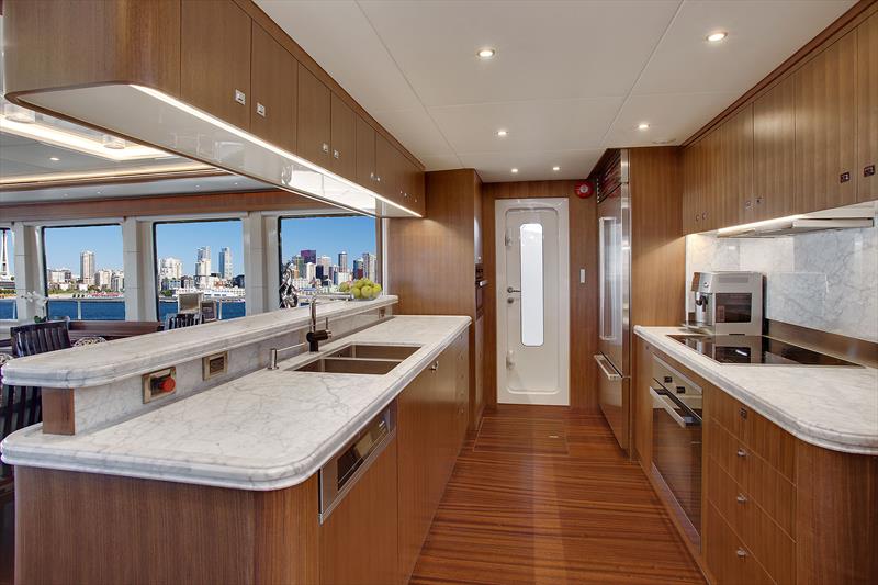 Galley aboard the Selene Ocean Explorer 92 - photo © Selene Ocean Yachts