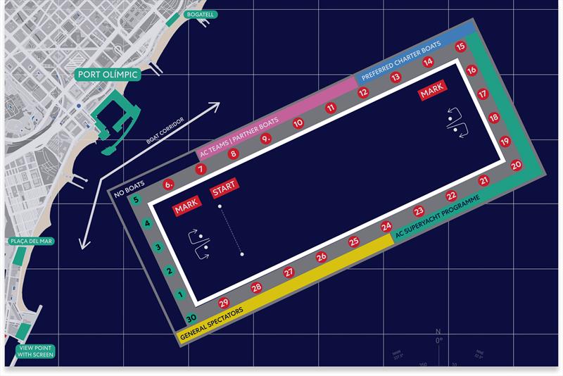 Course boundaries - Predictwind - Barcelona -  August 2024 - photo © Predictwind