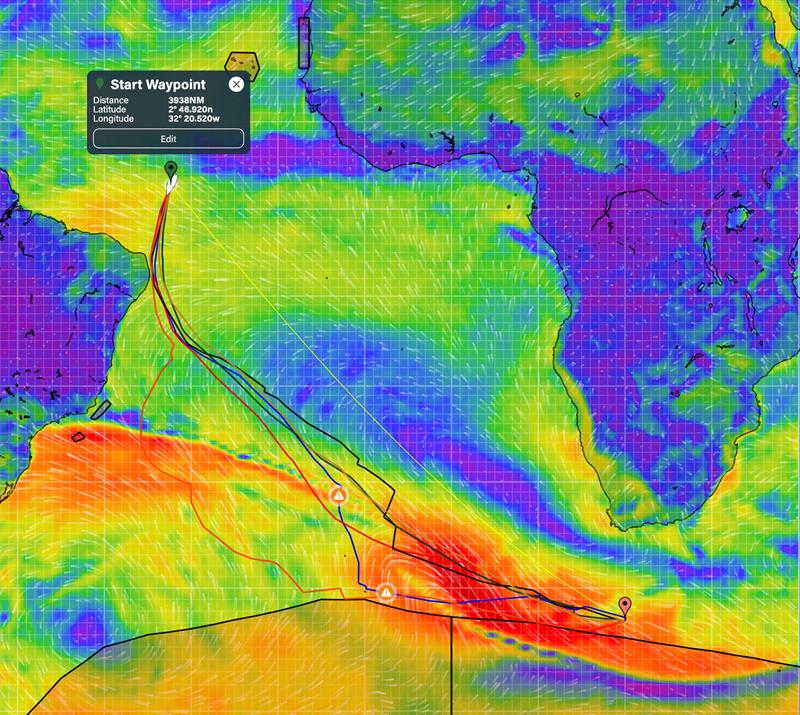 Weather routing - 1000UTC - November 21, 2024 - photo © Predictwind