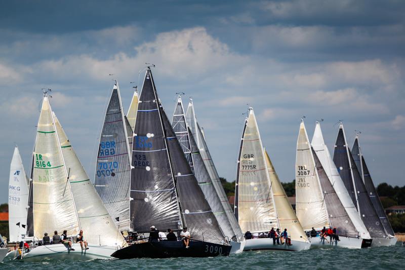 Startline on day one of the Coutts Quarter Ton Cup 2014 - photo © Paul Wyeth / www.pwpictures.com