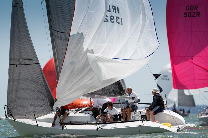 Illes Pitiuses on day one of the Coutts Quarter Ton Cup 2014 photo copyright Paul Wyeth / www.pwpictures.com taken at Royal Corinthian Yacht Club, Cowes and featuring the Quarter Tonner class