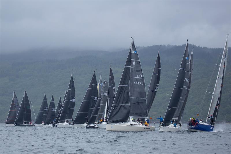 Jura Scottish Series Day 3 - Combined IRC Start Jim Dervin, No Worries, IRC, J109 photo copyright Marc Turner / PFM Pictures taken at Clyde Cruising Club and featuring the RC35 class