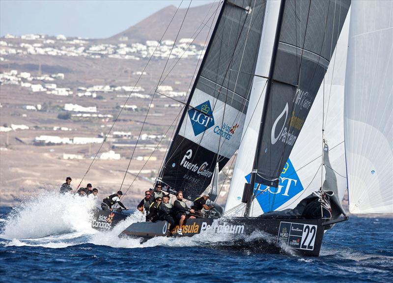 RC44 Worlds at Lanzarote day 4 photo copyright Nico Martinez taken at  and featuring the RC44 class