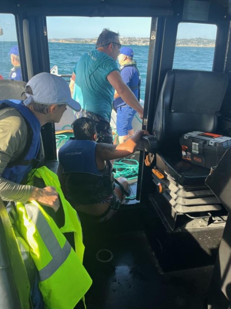 Marine Rescue Terrigal rescue six people after their outrigger capsized on October 26 photo copyright Marine Rescue NSW taken at  and featuring the RIB class