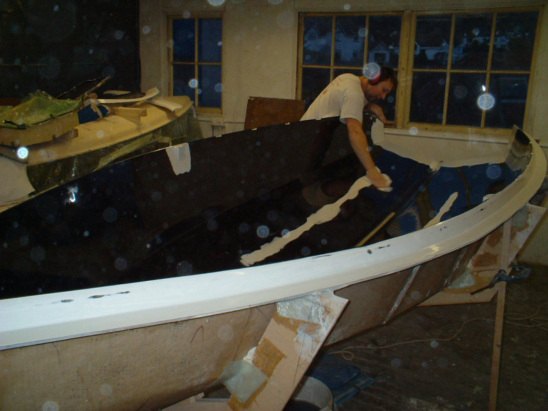 Hard work on the Graduate moulds photo copyright Rooster Sailing taken at  and featuring the  class