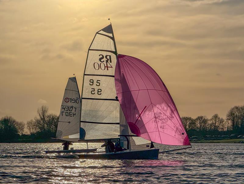 Final Saturday race of the 2025 Notts County Cooler photo copyright David Eberlin taken at Notts County Sailing Club and featuring the RS400 class