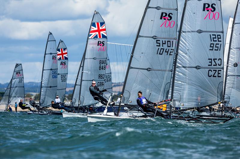 Upwind fleet - RS700 Noble Marine National Championship, day 1 photo copyright Digital Sailing taken at Hayling Island Sailing Club and featuring the RS700 class