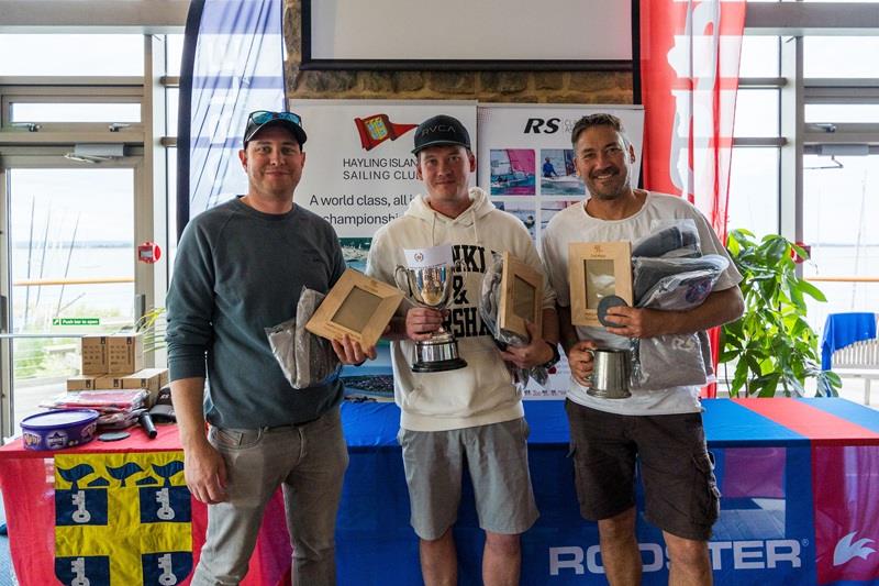 RS700 Noble Marine National Championship Podium (l-r) James Clark, Rob Higgins, Matt Carter photo copyright Phil Jackson / Digital Sailing taken at Hayling Island Sailing Club and featuring the RS700 class