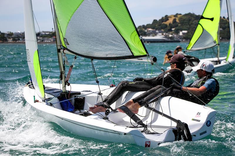 Practice racing - SailGP Inspire- RS Feva - Royal Akarana YC - Jan 16, 2025 - photo © Richard Gladwell/Sail-World.com/nz