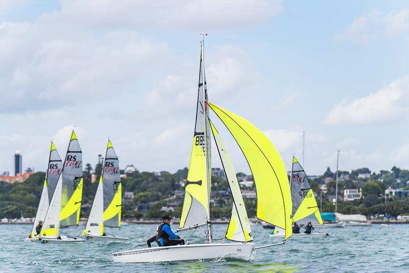 Day 2 - SailGP Inspire- RS Feva - Royal Akarana YC - Jan 18, 2025 - photo © Justin Mitchell www.justinmitchell.co.nz - Instagram: @jl_mitchell_