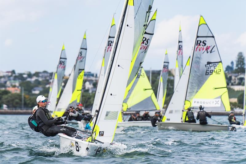 Day 2 - SailGP Inspire- RS Feva - Royal Akarana YC - Jan 18, 2025 - photo © Justin Mitchell www.justinmitchell.co.nz - Instagram: @jl_mitchell_