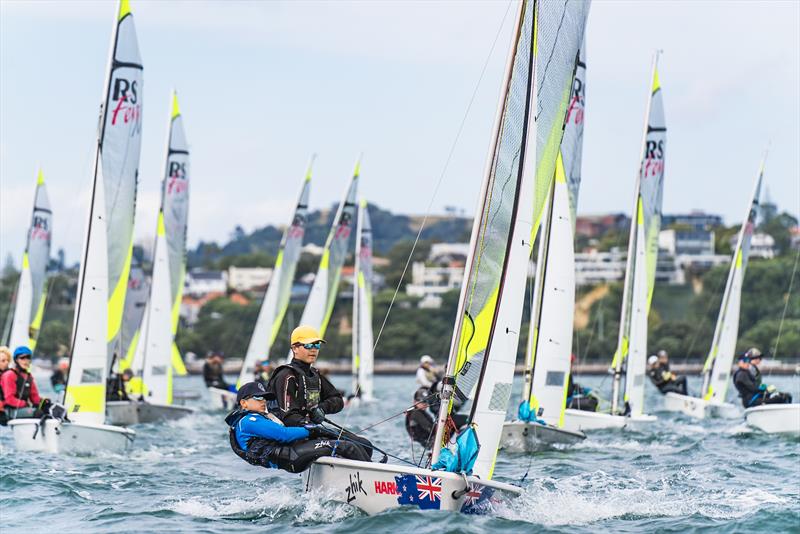 Day 2 - SailGP Inspire- RS Feva - Royal Akarana YC - Jan 18, 2025 - photo © Justin Mitchell www.justinmitchell.co.nz - Instagram: @jl_mitchell_