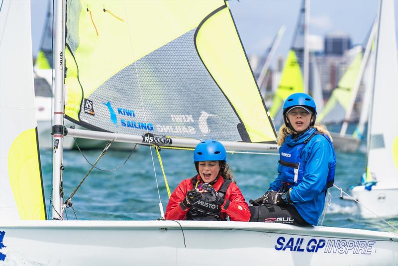 Day 2 - SailGP Inspire- RS Feva - Royal Akarana YC - Jan 18, 2025 - photo © Justin Mitchell www.justinmitchell.co.nz - Instagram: @jl_mitchell_