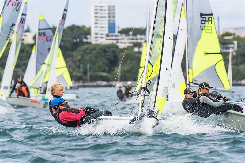 Day 2 - SailGP Inspire- RS Feva - Royal Akarana YC - Jan 18, 2025 - photo © Justin Mitchell www.justinmitchell.co.nz - Instagram: @jl_mitchell_