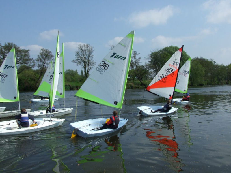 17 young Tera sailors for the Desborough open photo copyright Paul Handley taken at Desborough Sailing Club and featuring the RS Tera class