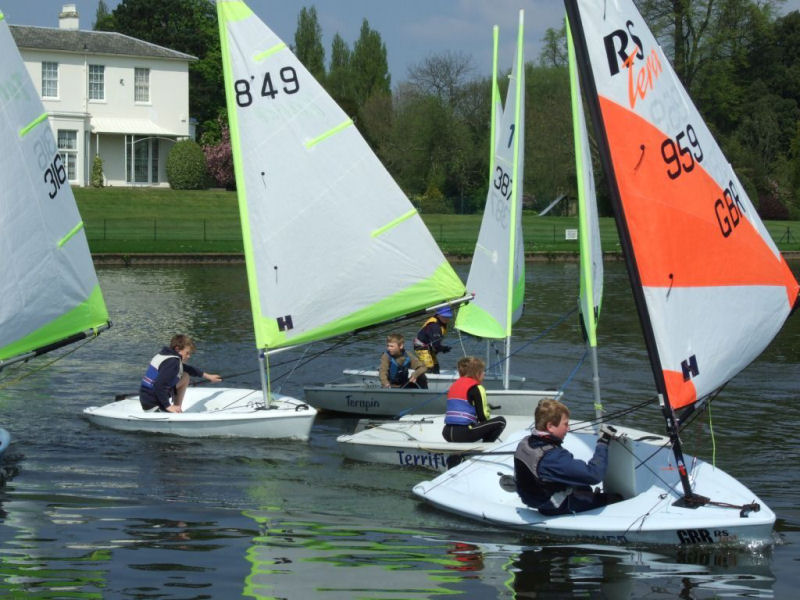 17 young Tera sailors for the Desborough open photo copyright Paul Handley taken at Desborough Sailing Club and featuring the RS Tera class