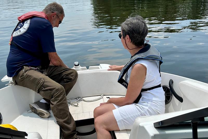 Cpt Rex of Freedom Boat Club Delaware training with a member - photo © FBC