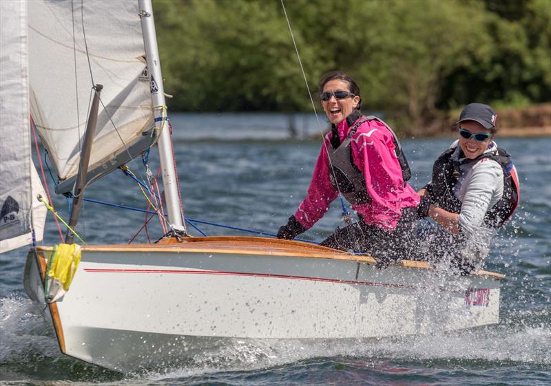 Lucy Beale and Louise Clayton enjoying the novices race during the NCSC Regatta  photo copyright David Eberlin taken at Notts County Sailing Club and featuring the Scorpion class