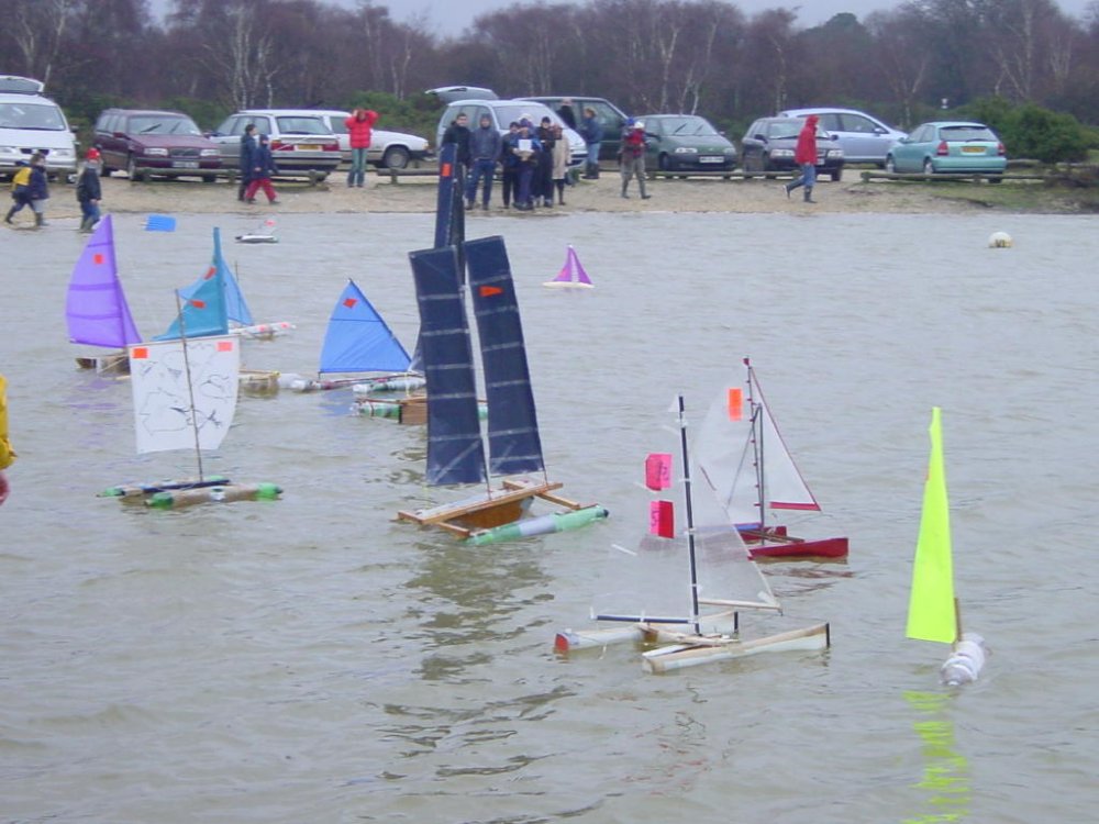 The multihull fleet racing during the 2003 Setley Cup photo copyright John Doerr taken at  and featuring the Setley Cup class