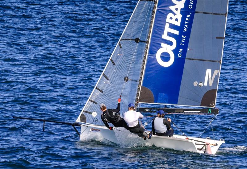 Botany Scaffold - Coby Napper, James Doyle, Georgia Clancy photo copyright Sail Media taken at Manly 16ft Skiff Sailing Club and featuring the 16ft Skiff class