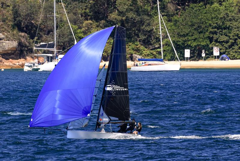 Nozomi - Eliza Kirby, Nathan Stanaway, Ciara Bartels photo copyright Sail Media taken at Manly 16ft Skiff Sailing Club and featuring the 16ft Skiff class