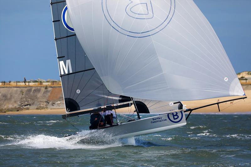 NSW 16ft Skiff Titles Port Hunter - Bartley Construction photo copyright Promocean Media taken at Port Hunter 16ft Sailing Club and featuring the 16ft Skiff class