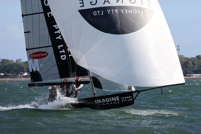 Australian 13ft and 16ft Skiff titles Race 1 Imagine Signage photo copyright Promocean Media taken at Maryborough Sailing Club and featuring the 16ft Skiff class