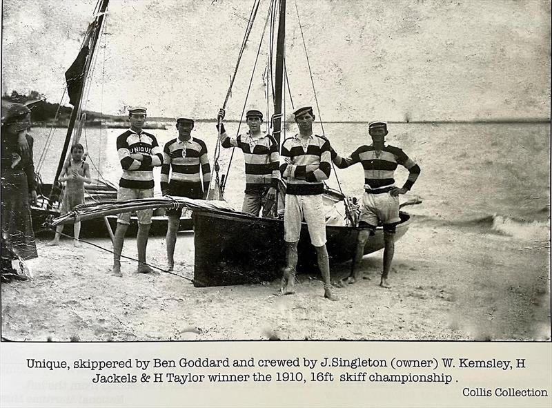 16 ft skiff 'Unique'. First 16 to win the Shield, 1924/25. With a different crew, this is most likely the same boat that won the club championship 1910 photo copyright St George Sailing Club taken at St George Sailing Club and featuring the 16ft Skiff class