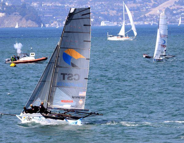 Nespresso International 18 Skiff Regatta in San Francisco day 5 photo copyright Rich Roberts taken at St. Francis Yacht Club and featuring the 18ft Skiff class