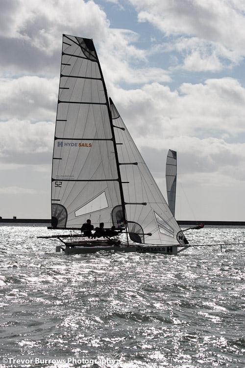 18ft Skiff UK nationals at Plymouth photo copyright Trevor Burrows / www.trevorburrowsphoto.com taken at  and featuring the 18ft Skiff class