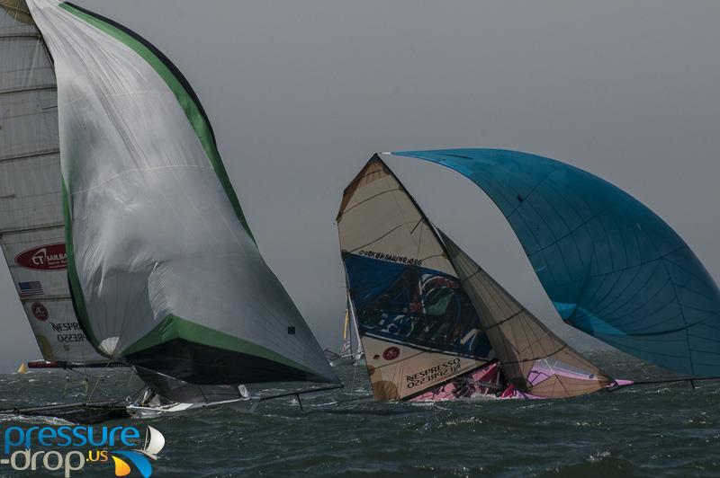 18ft Skiff Mark Foy Trophy in San Francisco day 2 - photo © Erik Simonson / www.h2oshots.com