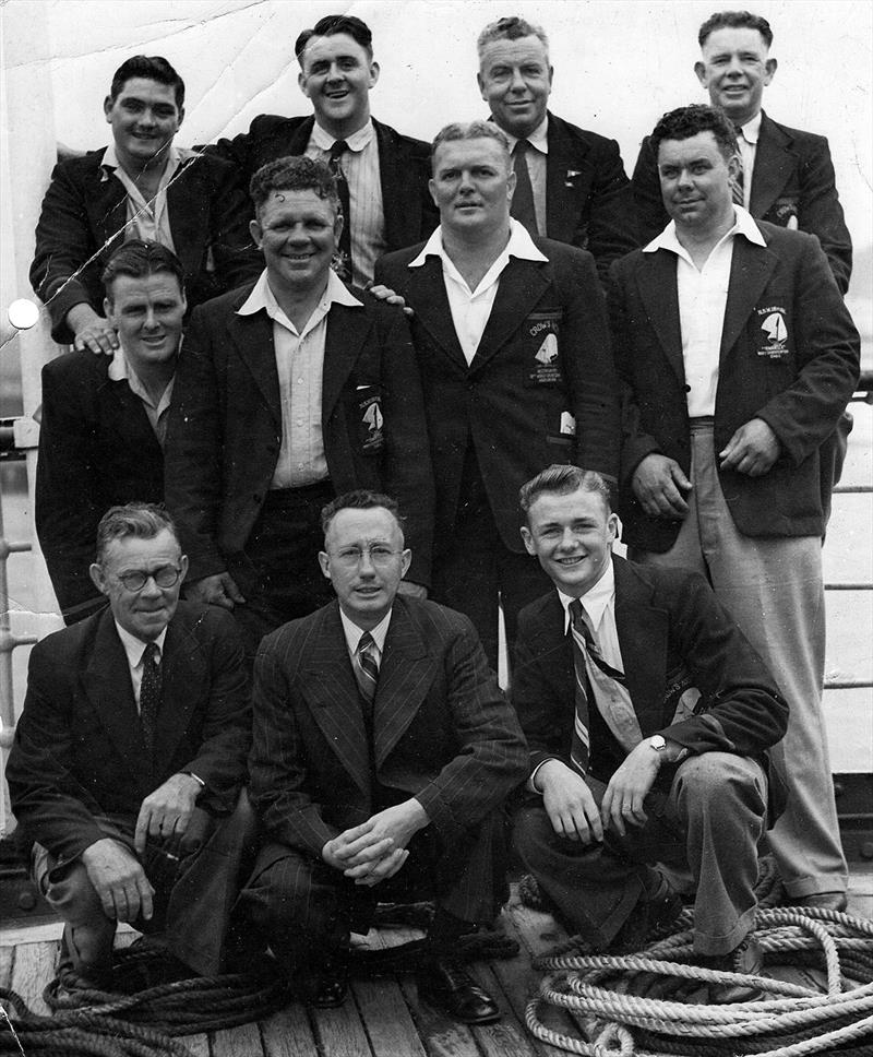 1948 World champion Crows Nest crew which won at Auckland photo copyright Archive taken at Australian 18 Footers League and featuring the 18ft Skiff class