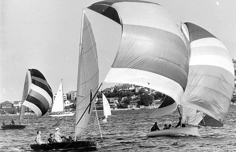 1968 Minamit Lto R Rod Zemanek Ray Bundick Bill Fisher Steamer photo copyright John Steamer Stanley collection taken at Australian 18 Footers League and featuring the 18ft Skiff class