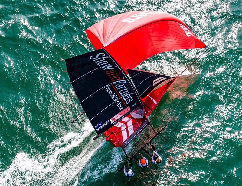 Shaw and Partners in 2023-24 season photo copyright SailMedia taken at Australian 18 Footers League and featuring the 18ft Skiff class