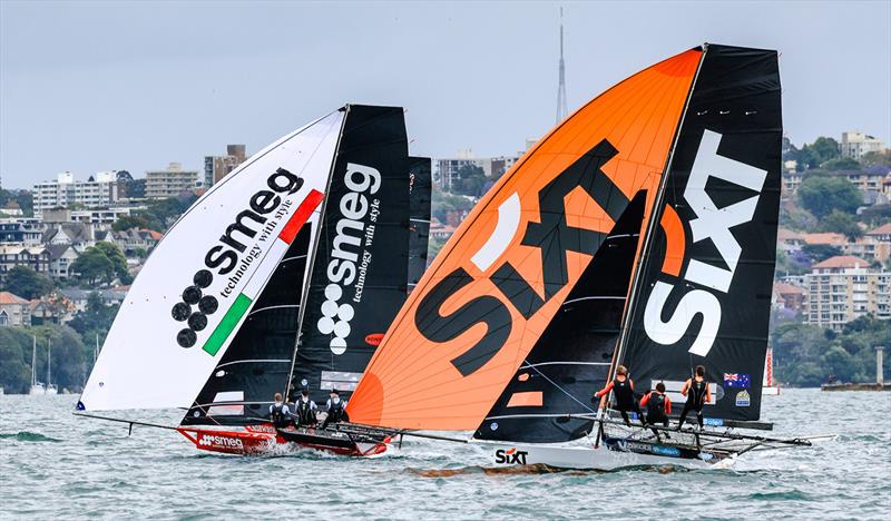 Smeg and Sixt during lasy year's series photo copyright SailMedia taken at Australian 18 Footers League and featuring the 18ft Skiff class