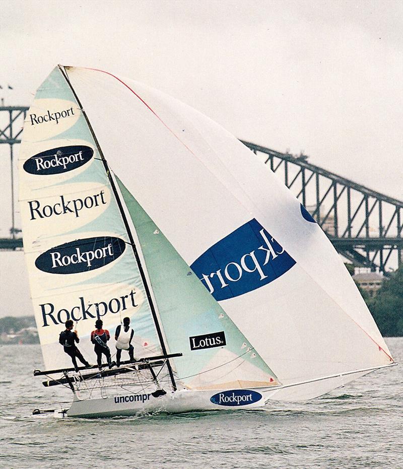 Rockport, the first northern hemisphere winner of the Giltinan worlds photo copyright Frank Quealey taken at Australian 18 Footers League and featuring the 18ft Skiff class