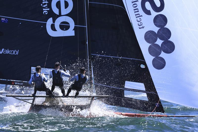 A wild ride for the queen, Casey Sexty, on Smeg -  Queen of the Harbour 2025 photo copyright SailMedia taken at Australian 18 Footers League and featuring the 18ft Skiff class