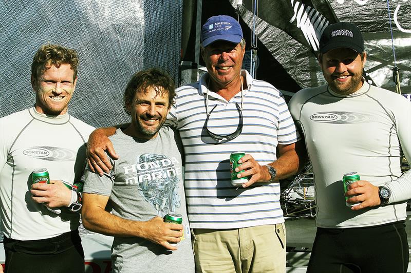 Team manager Graham Catley with the 2018 winning Honda Marine team - JJ Giltinan 18ft Skiff Championship - photo © Frank Quealey